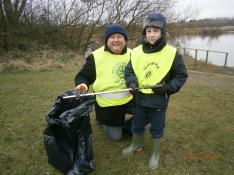 President Nigel with volunteer Finlay Williams